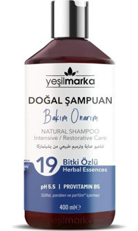 Yeşilmarka Doğal Bakım Onarım Düz Saçlar İçin Sülfatsız Parabensiz Kremsiz Şampuan Unisex Şampuanı