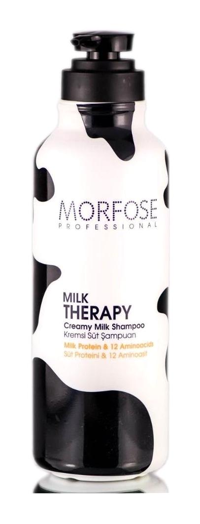 Morfose Milk Therapy Besleyici Düz Saçlar İçin Kremsiz Şampuan Unisex Şampuanı 1000 ml