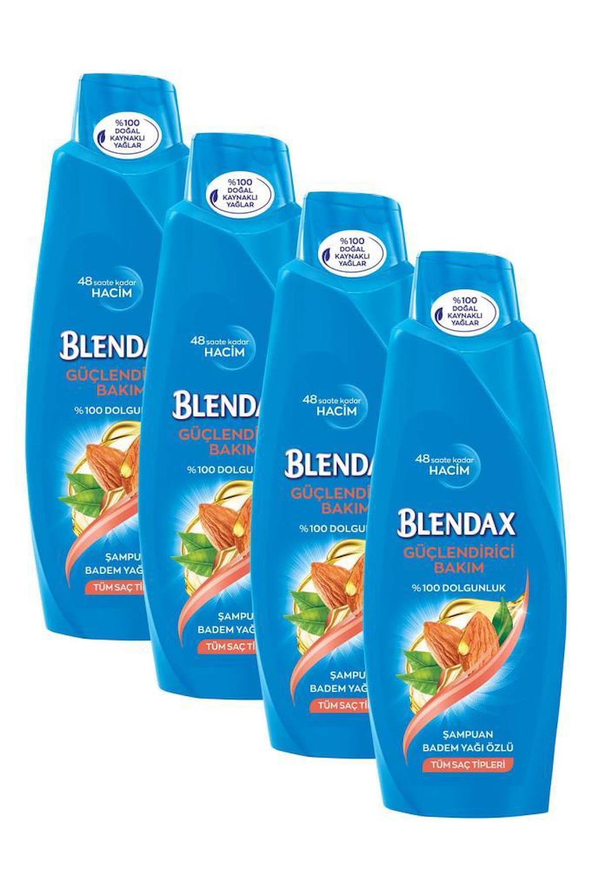 Blendax Onarıcı Düz Saçlar İçin Kremsiz Şampuan Unisex Şampuanı 4x500 ml