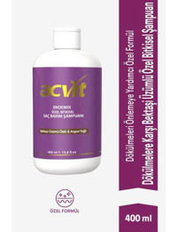 Acvit Saç Dökülmesine Karşı Düz Saçlar İçin Argan Yağlı Kremsiz Şampuan Unisex Şampuanı 400 ml