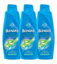 Blendax Nemlendirici Düz Saçlar İçin Aloe Vera Kremsiz Şampuan Unisex Şampuanı 3x500 ml
