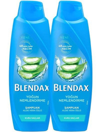 Blendax Nemlendirici Düz Saçlar İçin Aloe Vera Kremsiz Şampuan Unisex Şampuanı 2x500 ml