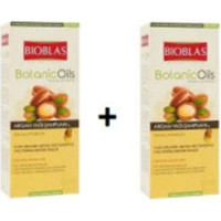 Bioblas Botanic Oils Onarıcı Düz Saçlar İçin Sülfatsız Keratin Argan Yağlı Parabensiz Kremsiz Şampuan Unisex Şampuanı 2x360 ml