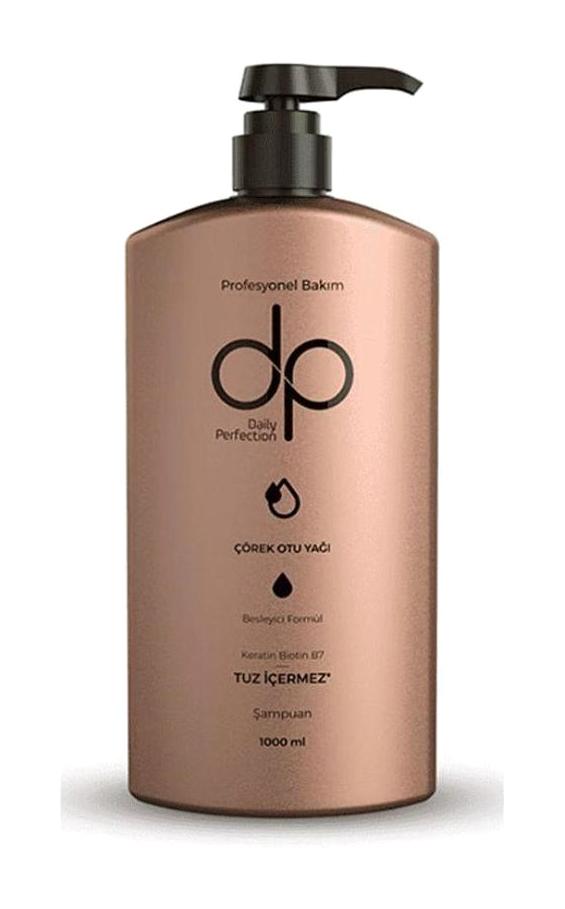 DP Onarıcı Düz Saçlar İçin Tuzsuz Çörek Otu Yağı Kremsiz Şampuan Unisex Şampuanı 500 ml