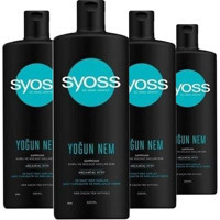 Syoss Nemlendirici Düz Saçlar İçin Kremsiz Şampuan Unisex Şampuanı 4x500 ml