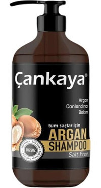 Çankaya Onarıcı Düz Saçlar İçin Tuzsuz Argan Yağlı Kremsiz Şampuan Unisex Şampuanı 1000 ml
