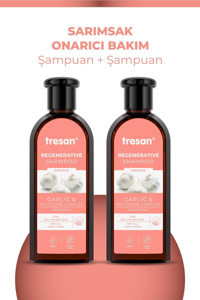 Tresan Onarıcı Düz Saçlar İçin Parabensiz Kremsiz Şampuan Unisex Şampuanı 2x300 ml