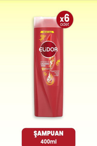 Elidor Superblend Renk Koruyucu Düz Saçlar İçin Kremsiz Şampuan Unisex Şampuanı 6x400 ml