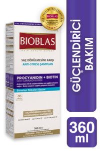 Bioblas Anti-Stress Onarıcı Düz Saçlar İçin Sülfatsız Keratin Parabensiz Kremsiz Şampuan Unisex Şampuanı 360 ml