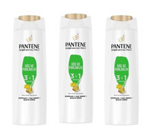 Pantene Güç ve Parlaklık Güçlendirici Arındırıcı Düz Saçlar İçin Kremsiz Şampuan 3 ü Bir Arada Unisex Şampuanı 350 ml