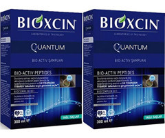 Bioxcin Quantum Onarıcı Düz Saçlar İçin Kremsiz Şampuan Unisex Şampuanı 2x300 ml