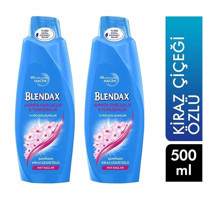 Blendax Parlaklık Düz Saçlar İçin Kiraz Çiçeği Kremsiz Şampuan Unisex Şampuanı 2x500 ml