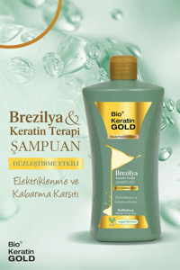 Bio Keratin Gold Elektriklenme ve Kırılma Karşıtı Düzleştirici İnce Telli Düz Saçlar İçin Sülfatsız Keratin Kremsiz Şampuan Unisex Şampuanı 700 ml