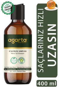 Agarta Saç Büyümesini Hızlandırır Onarıcı Arındırıcı Düz Saçlar İçin Tuzsuz Sülfatsız Keratin At Kuyruğu Parabensiz Kremsiz Şampuan Unisex Şampuanı 3x400 ml