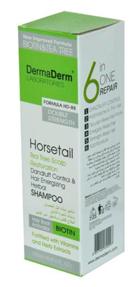 Dermaderm Laboratories HD-88 Kepek Karşıtı Düz Saçlar İçin At Kuyruğu Parabensiz Kremsiz Şampuan Unisex Şampuanı 250 ml