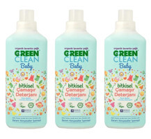 Green Clean Baby Bitkisel Organik Tüm Renkler İçin 60 Yıkama Sıvı Deterjan 3x1 lt