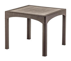 Omnipazar SY-2574 Kare Rattan Bahçe Masası Kahverengi