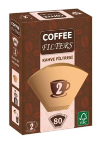 Coffee Filters 2 Numara Filtre Kahve Kağıdı 80'li