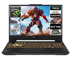 Asus TUF Gaming F15 FX507Vİ-LP096 Harici GeForce RTX 4070 Intel Core i7 13620H 16 GB DDR5 512 GB SSD 15.6 inç FHD Freedos Gaming Laptop