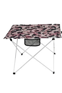 Famebag 73x53 cm Çantalı Dikdörtgen Kumaş Katlanır Kamp Masası Açık Kamuflaj