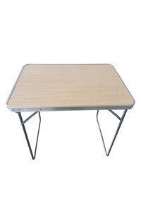Eskey 80x60 cm Dikdörtgen Ahşap Katlanır Kamp Masası Kahverengi