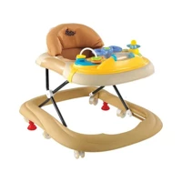 Baby Hope 213 Star 6 Tekerlekli Oyuncaklı Müzikli Örümcek Yürüteç Kahverengi