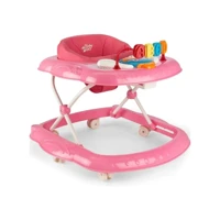 Baby2Go 2076 Budy 6 Tekerlekli 3 Kademeli Oyuncaklı Müzikli Örümcek Yürüteç Pembe
