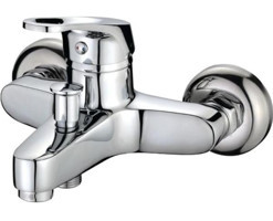 İnventa Pirinç Çiftli Aç Kapa Yarı Ankastre Kare Banyo Bataryası Krom