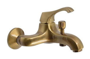 Emmevi ART. 76001 Pirinç Çiftli Aç Kapa Solo Yuvarlak Banyo Bataryası Bronz