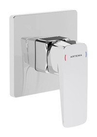 Artema A42751 Zamak Çiftli Aç Kapa Ankastre Kare Banyo Bataryası Krom