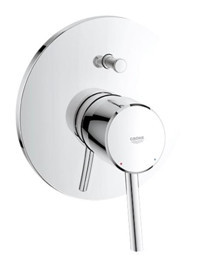 Grohe 19346001 Krom Kaplama Tekli Aç Kapa Yarı Ankastre Kare Banyo Bataryası Krom