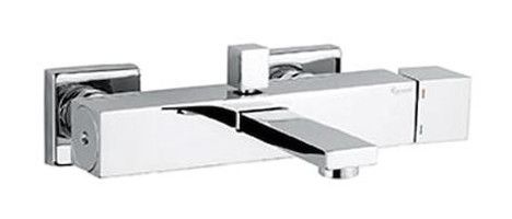 Emmevi CR. 26001 Çelik Çiftli Çevirmeli Solo Kare Banyo Bataryası Krom