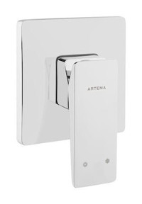Artema A42396 Pirinç Çiftli Aç Kapa Ankastre Kare Banyo Bataryası Krom