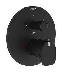 Vitra A4269436 Pirinç Çiftli Aç Kapa Ankastre Kare Banyo Bataryası Siyah