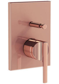 Vitra A4283829 Pirinç Çiftli Aç Kapa Solo Kare Banyo Bataryası Bakır