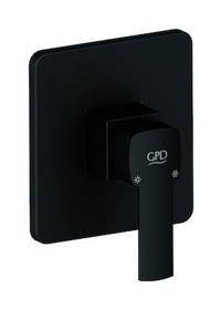 Gpd MAD160-S Pirinç Tekli Aç Kapa Yarı Ankastre Kare Banyo Bataryası Siyah