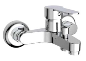 Nsk N2033502 Pirinç Çiftli Aç Kapa Yarı Ankastre Kare Banyo Bataryası Krom