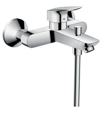 Hansgrohe Pirinç Çiftli Aç Kapa Yarı Ankastre Kare Banyo Bataryası Krom