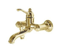 Kale Artdecor Pirinç Çiftli Aç Kapa Solo Kuğu Banyo Bataryası Altın