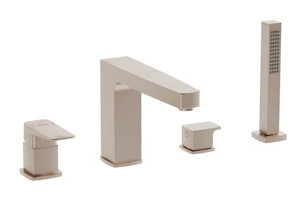 Artema A4275734 Pirinç Çiftli Aç Kapa Ankastre Kare Banyo Bataryası Fırçalı Nikel