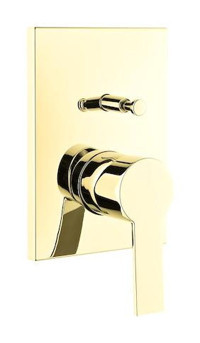 Artema A4221223 Pirinç Çiftli Aç Kapa Ankastre Kare Banyo Bataryası Altın
