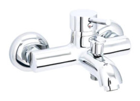 Gms CM103 Pirinç Çiftli Aç Kapa Solo Yuvarlak Banyo Bataryası Krom