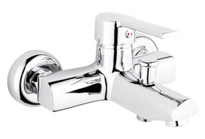 Bms 380 MİNA Pirinç Çiftli Aç Kapa Solo Kare Banyo Bataryası Krom