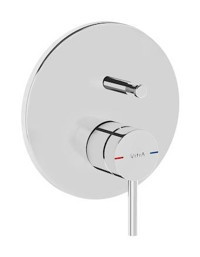 Vitra A42620 Pirinç Çiftli Aç Kapa Ankastre Kare Banyo Bataryası Krom