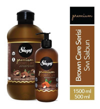 Sleepy Premium Brown Care Badem-Hindistan Cevizi Nemlendiricili Organik 2'li 1500 ml-500 ml Sıvı Sabun