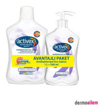 Activex Bacteria Blocking System Antibakteriyel 2'li 1 lt-500 ml Sıvı Sabun