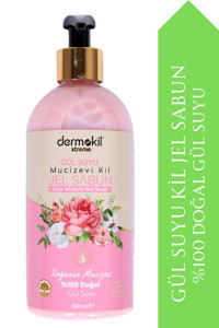 Dermokil Clay Miracle Gül Suyu Nemlendiricili Organik 500 ml Sıvı Sabun