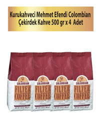 Mehmet Efendi Sade Kolombiya Arabica Çekirdek Filtre Kahve 4x500 gr