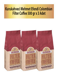 Mehmet Efendi Sade Kolombiya Arabica Öğütülmüş Filtre Kahve 3x500 gr