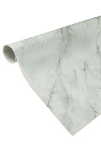 Dia Mermer Desenli PVC 100x90 cm Dikdörtgen Masa Örtüsü Beyaz